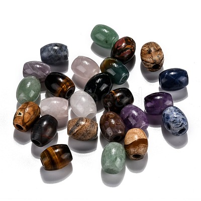 Natural & Synthetic Mixed Gemstone European Beads G-F580-M-1