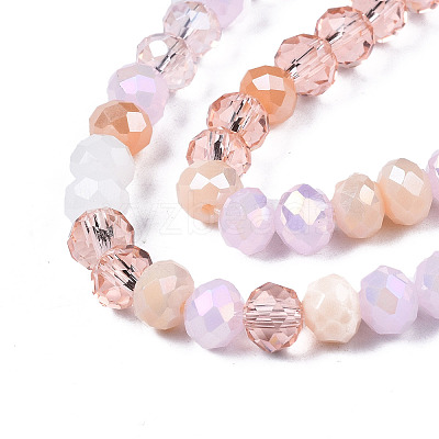 Electroplate Glass Beads Strands X-EGLA-N002-12I-1