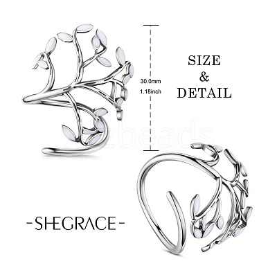 Elegant Rhodium Plated 925 Sterling Silver Finger Rings JR390B-1