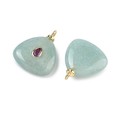 Dyed Natural White Jade  Pendants KK-C251-01C-02-1