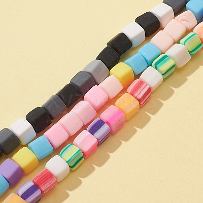 3 Strands 3 Style Handmade Polymer Clay Beads Strands CLAY-FS0001-17-1