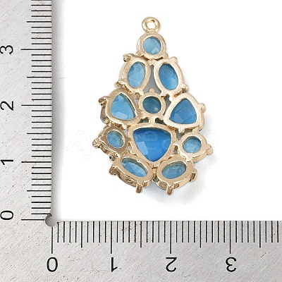 Brass Cat Eye Pendants KK-R224-16C-G-1