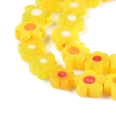 Handmade Millefiori Glass Bead Strands LAMP-J035-8mm-06-1