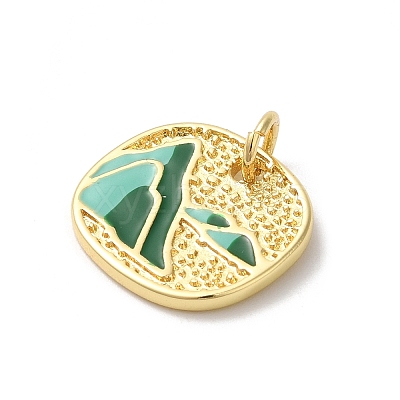 Rack Plating Brass Enamel Pendants KK-Z056-44G-1