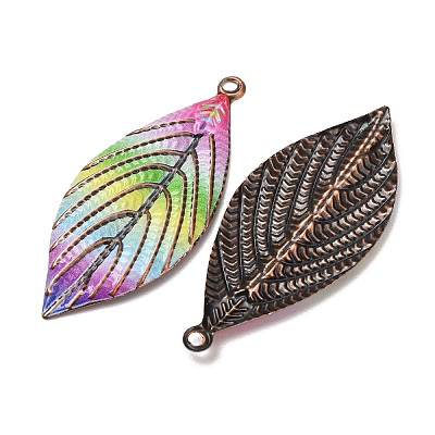 Rainbow Color Printed Iron Pendants RN-CBA3547-02A-1