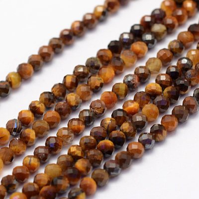 Natural Tiger Eye Beads Strands G-F460-61-1