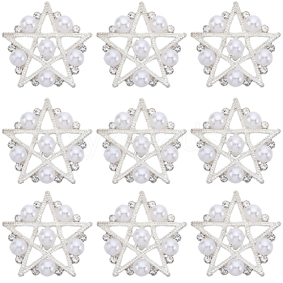 16Pcs Alloy Rhinestone Shank Buttons BUTT-GF0003-69-1