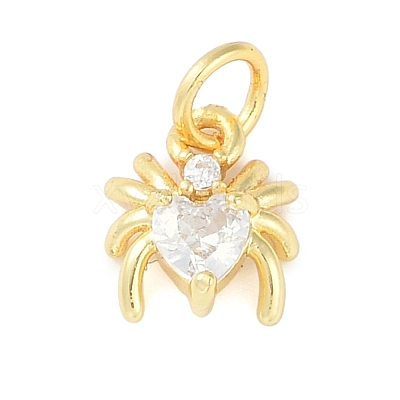 Brass Micro Pave Cubic Zirconia Pendants KK-S390-03G-03-1