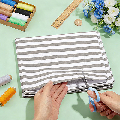 Cotton Fabric with Strip Pattern DIY-PH0037-96E-1