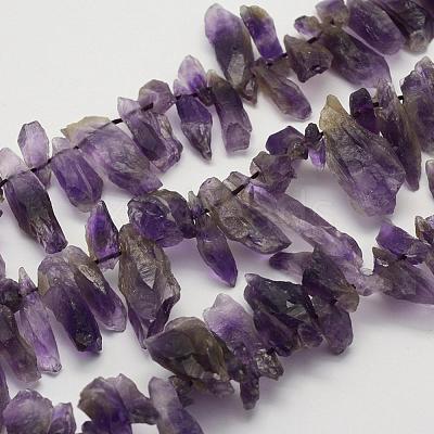 Rough Raw Natural Amethyst Beads Strands G-K202-18-1
