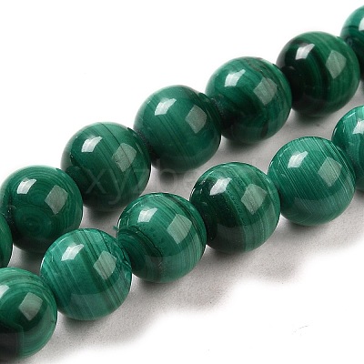 Natural Malachite Beads Strands G-F571-27A1-7mm-1