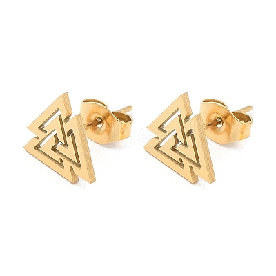 304 Stainless Steel Stud Earrings EJEW-K285-08G-1