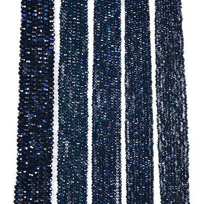 Electroplate Opaque Solid Color Glass Beads Strands EGLA-A044-P1mm-L16-1