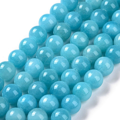 Natural Mashan Jade Round Beads Strands X-G-D263-8mm-XS28-1