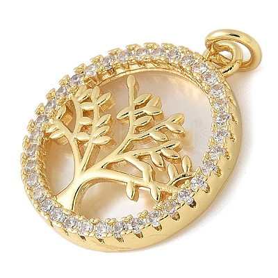 Brass Micro Pave Cubic Zirconia Pendants KK-K298-29B-G-1