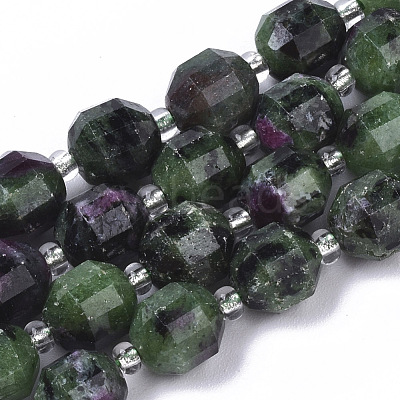 Natural Ruby in Zoisite Beads Strands G-R462-08-1