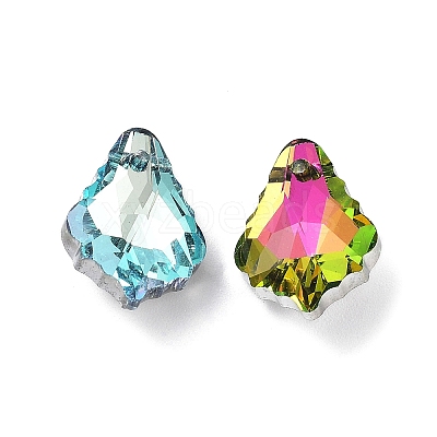 AB Color Plated Electroplate Glass Pendants X-EGLA-O003-06C-M-1