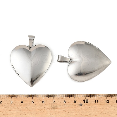 316 Stainless Steel Locket Pendants STAS-K321-12C-P-1