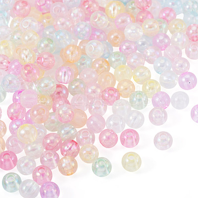200Pcs Transparent Acrylic Beads OACR-TA0003-88-1