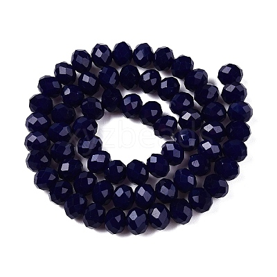 Opaque Solid Color Imitation Jade Glass Beads Strands EGLA-A044-P8mm-D07-1