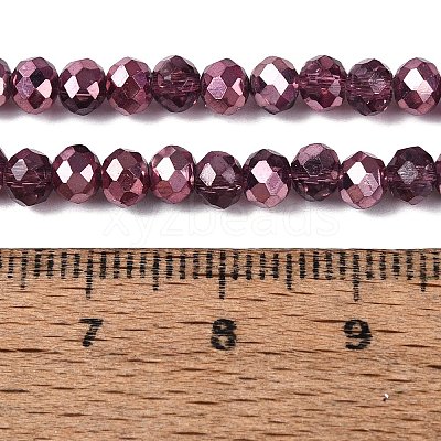 Transparent Electroplate Glass Beads Strands LS-EGLA-Q131-01A-06-1