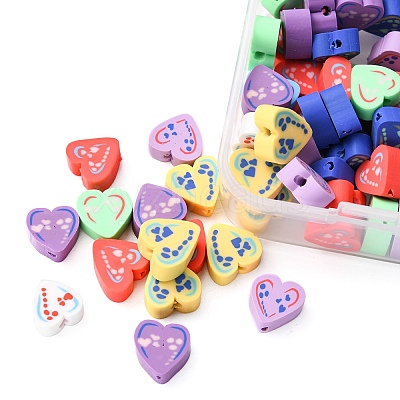 65Pcs Handmade Polymer Clay Beads CLAY-YW0001-68-1