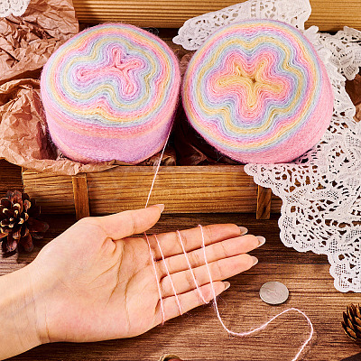Segment Dyed Knitting Yarn DIY-TAC0033-03I-1