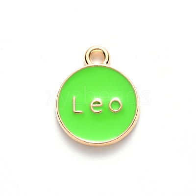 Alloy Enamel Pendants X-ENAM-S124-01A-06G-1