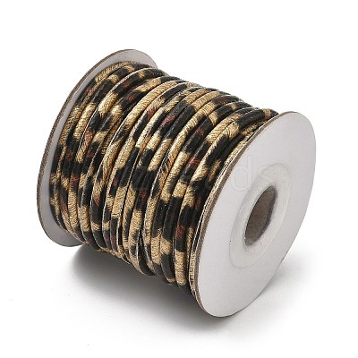Leopard Printed Round Imitation Leather Cords LC-S020-01C-1