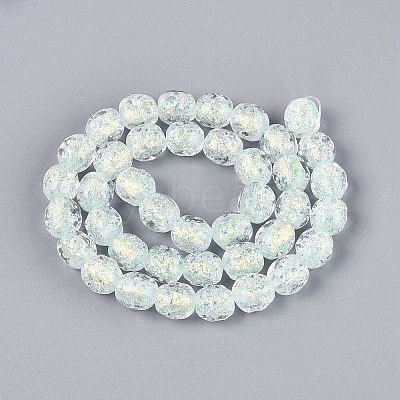 Handmade Foil Glass Beads Strands FOIL-Q002-05J-1
