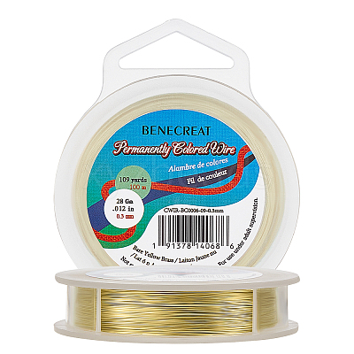 Round Brass Wire for Jewelry Making CWIR-BC0006-09-0.3mm-1