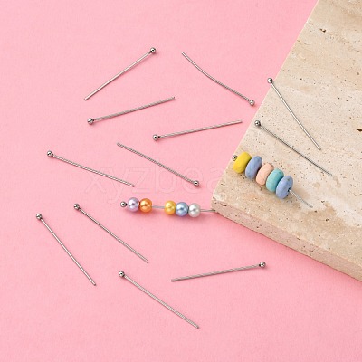 Tarnish Resistant 304 Stainless Steel Ball Head Pins STAS-K146-045-30x0.7mm-1