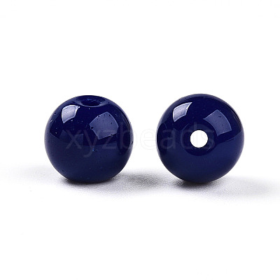 Opaque Solid Color Glass Beads GLAA-N007-8mm-A04-1