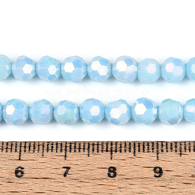 Anti-Tarnish Electroplate Glass Beads Strands EGLA-T021-6mm-15-01-1