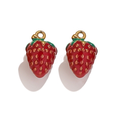 304 Stainless Steel Enamel Charms STAS-P402-02D-01-1
