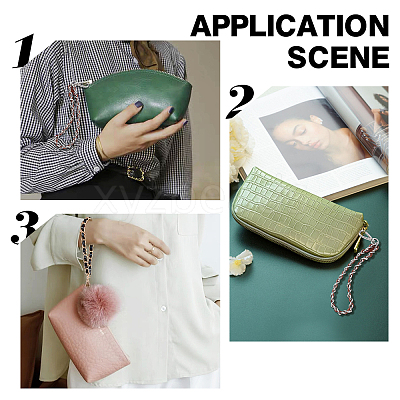 2Pcs 2 Color Alloy with PU Leather Bag Strap FIND-WR0002-20-1