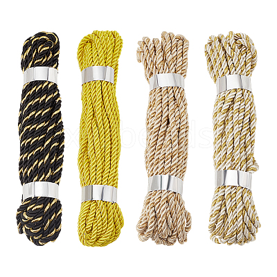 4 Rolls 4 Colors Polyester Cord OCOR-PH0005-11-1