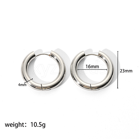 Simple and Elegant Stainless Steel Ring Hoop Earrings for Fashionistas YS1475-8-1