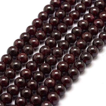 Natural Garnet Bead Strands G-P217-33-6mm-1