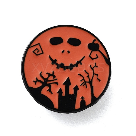 Halloween Theme Black Alloy Brooches JEWB-U002-04D-1