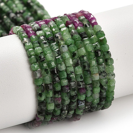 Natural Ruby in Zoisite Beads Strands G-K373-A02-01-1