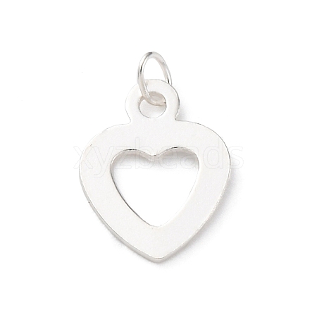 925 Sterling Silver Heart Charms STER-G045-01S-02-1