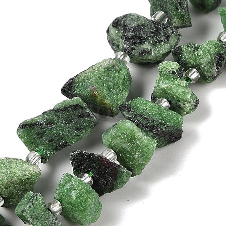 Natural Ruby in Zoisite Beads Strands G-Q023-A01-01-1