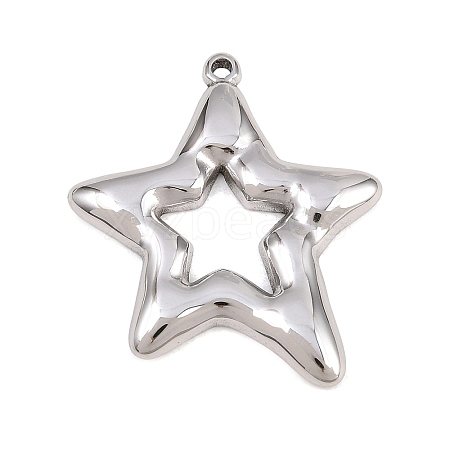 304 Stainless Steel Pendants STAS-B144-02P-1