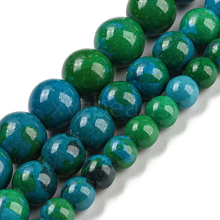 Synthetic Chrysocolla Beads Strands LS-G-L529-B01-10mm-1