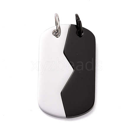 Ion Plating(IP) Blank 304 Stainless Steel Split Pendants STAS-D188-01EBP-1