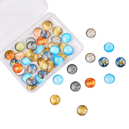 Luminous Glass Cabochons GLAA-SZ0001-14E-1