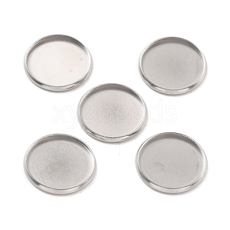Non-Tarnish 316 Surgical Stainless Steel Cabochon Tray Settings STAS-I187-06F-P-1