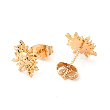 Brass Stud Earrings for Women KK-M239-01G-1