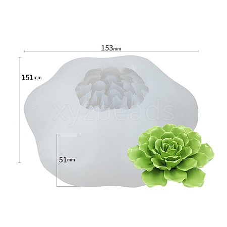 Food Grade Three Trust Flower DIY Candle Silicone Molds PW-WG38162-03-1